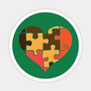 Puzzle heart Magnet